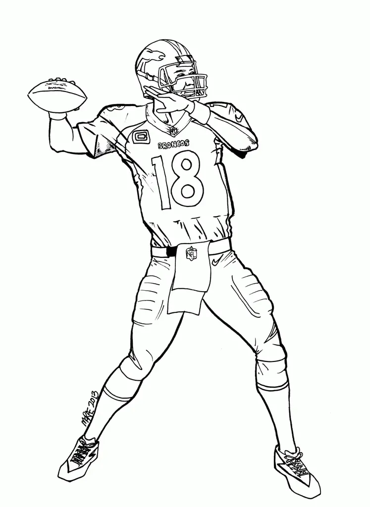 Denver Broncos Ausmalbilder 18