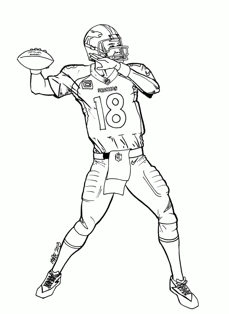 Denver Broncos Ausmalbilder 9