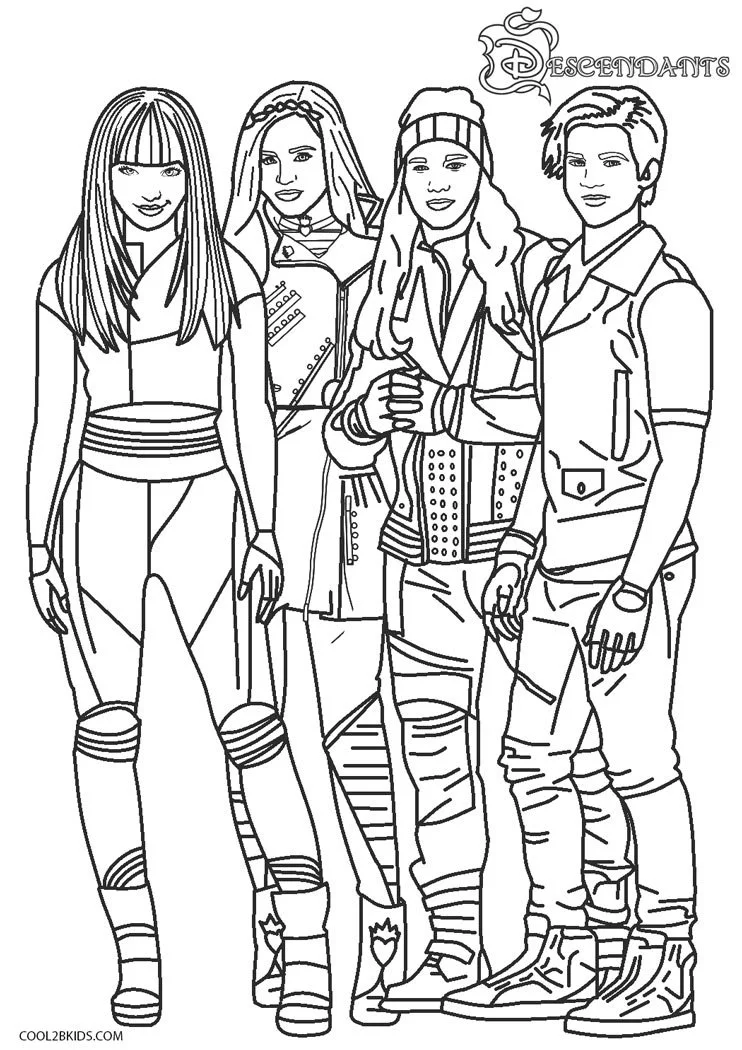 Descendants 3 Coloring Pages 1