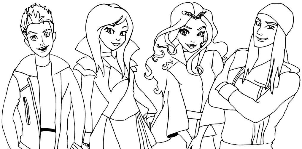 Desenhos de descendentes Para Colorir 11