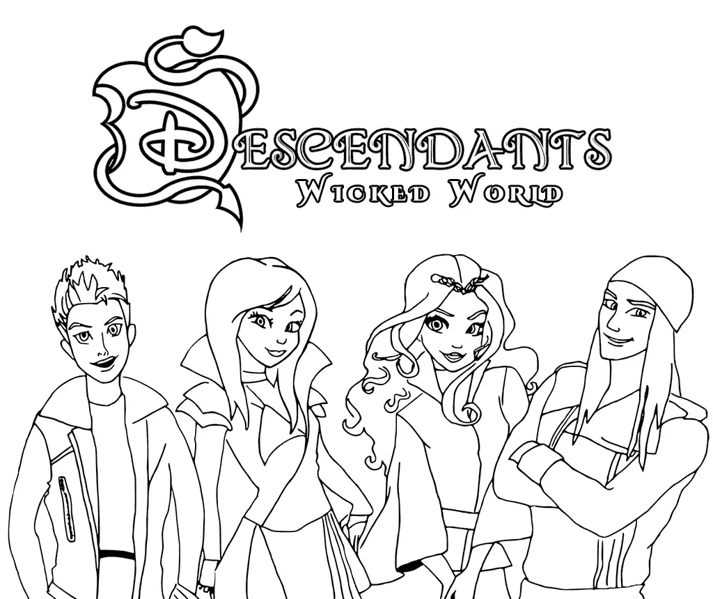 Desenhos de descendentes Para Colorir 3