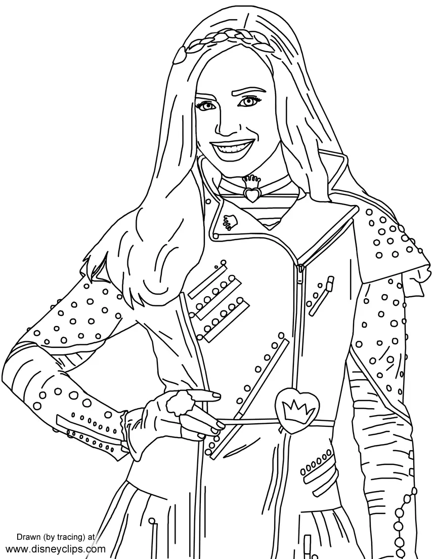 Desenhos de descendentes Para Colorir 6