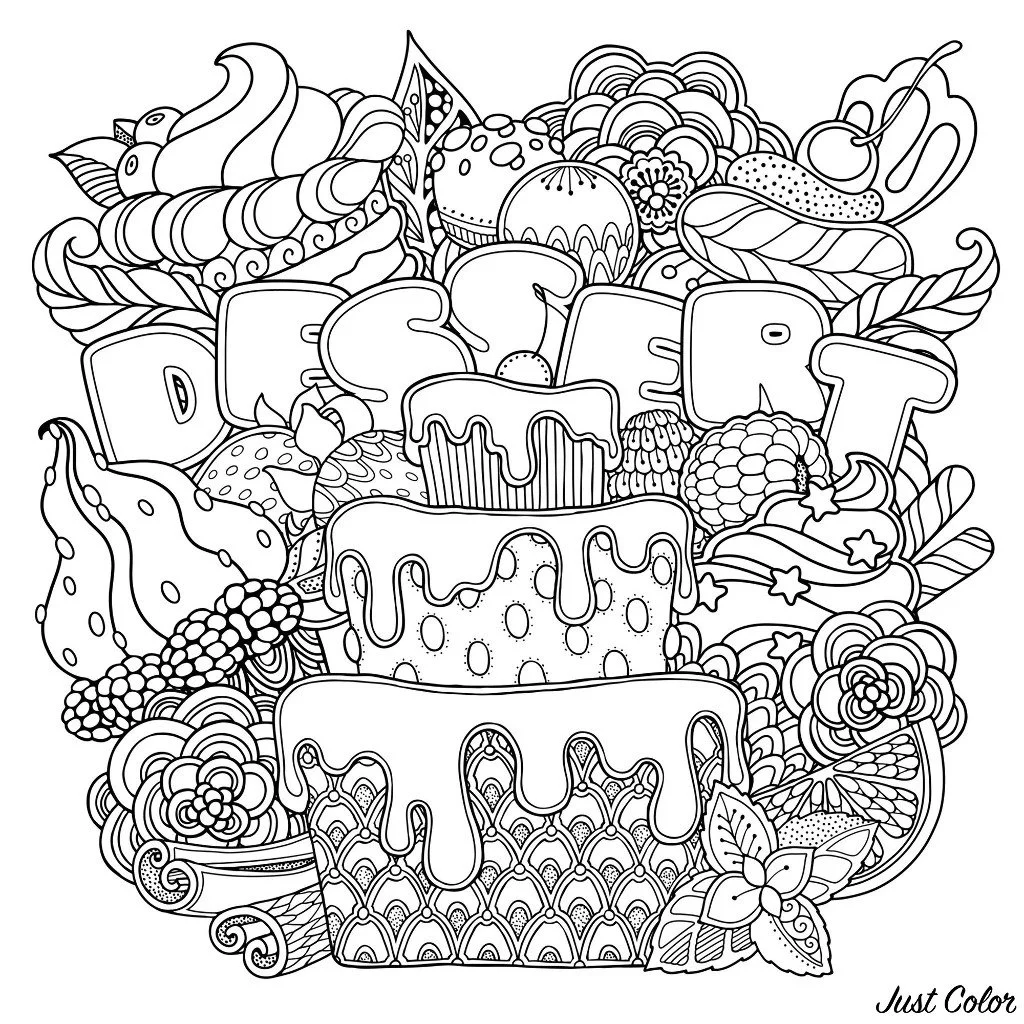 Desserts Coloring Pages 1