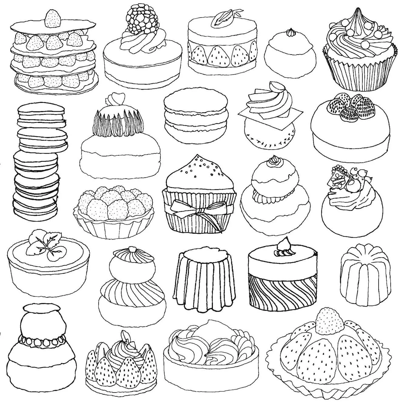 Desserts Coloring Pages 36