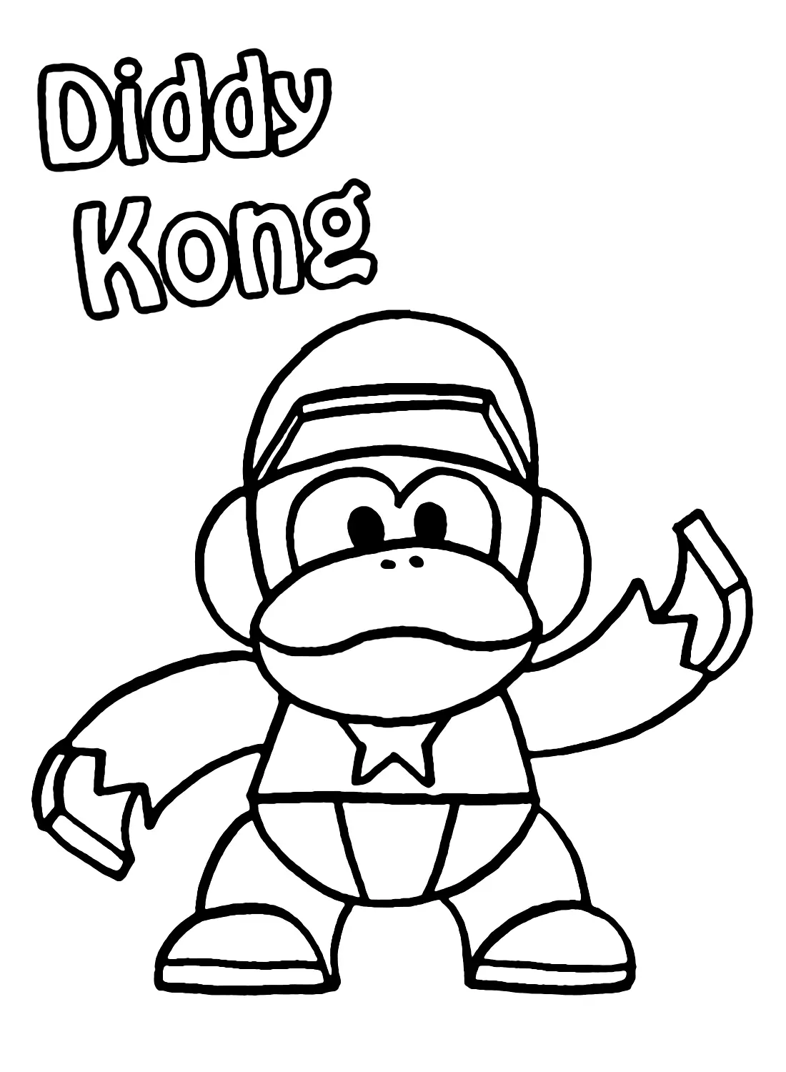 Desenhos de Diddy Kong Para Colorir 11