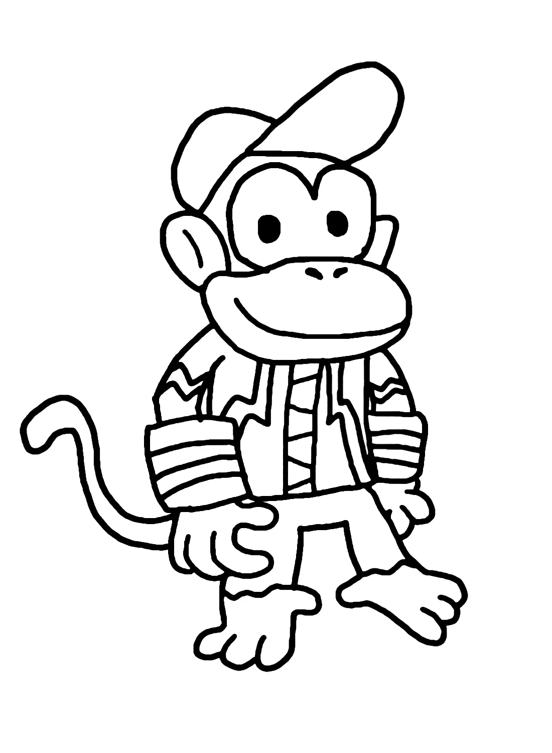 Desenhos de Diddy Kong Para Colorir