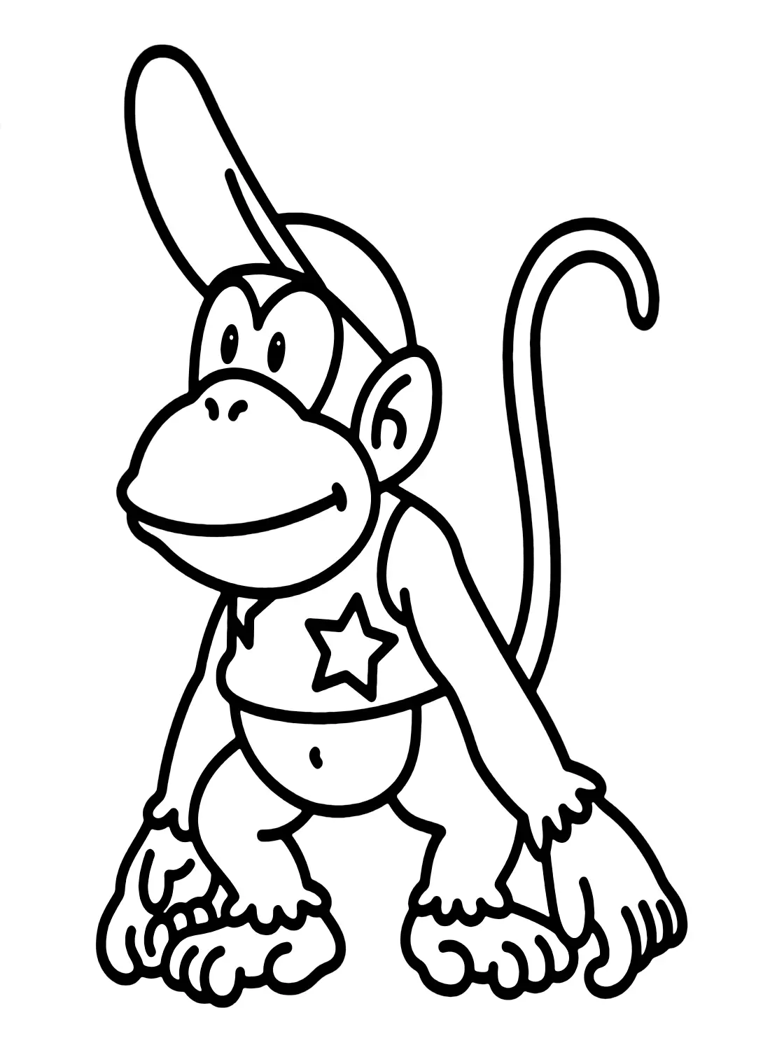 Desenhos de Diddy Kong Para Colorir 2