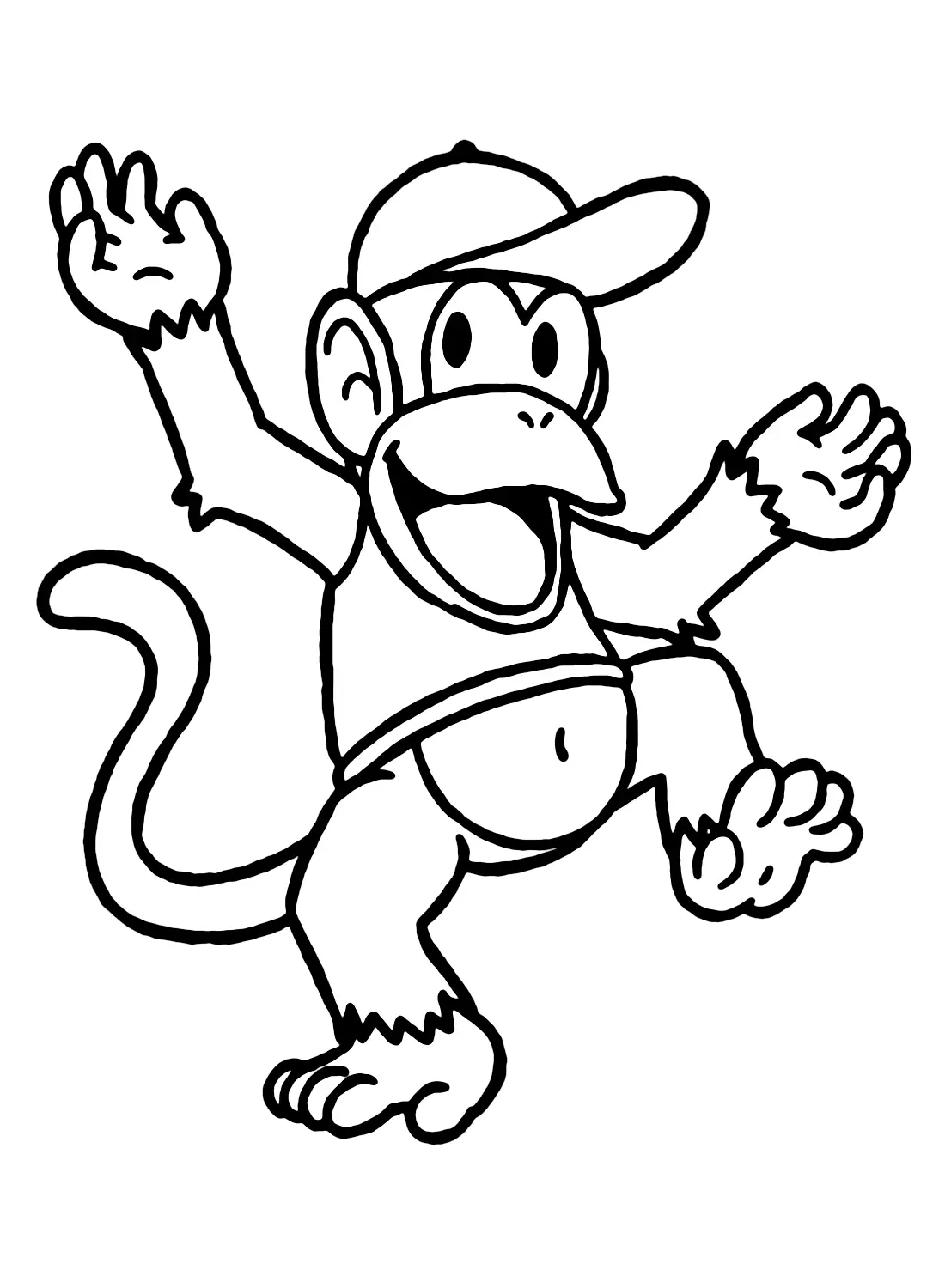 Desenhos de Diddy Kong Para Colorir 6