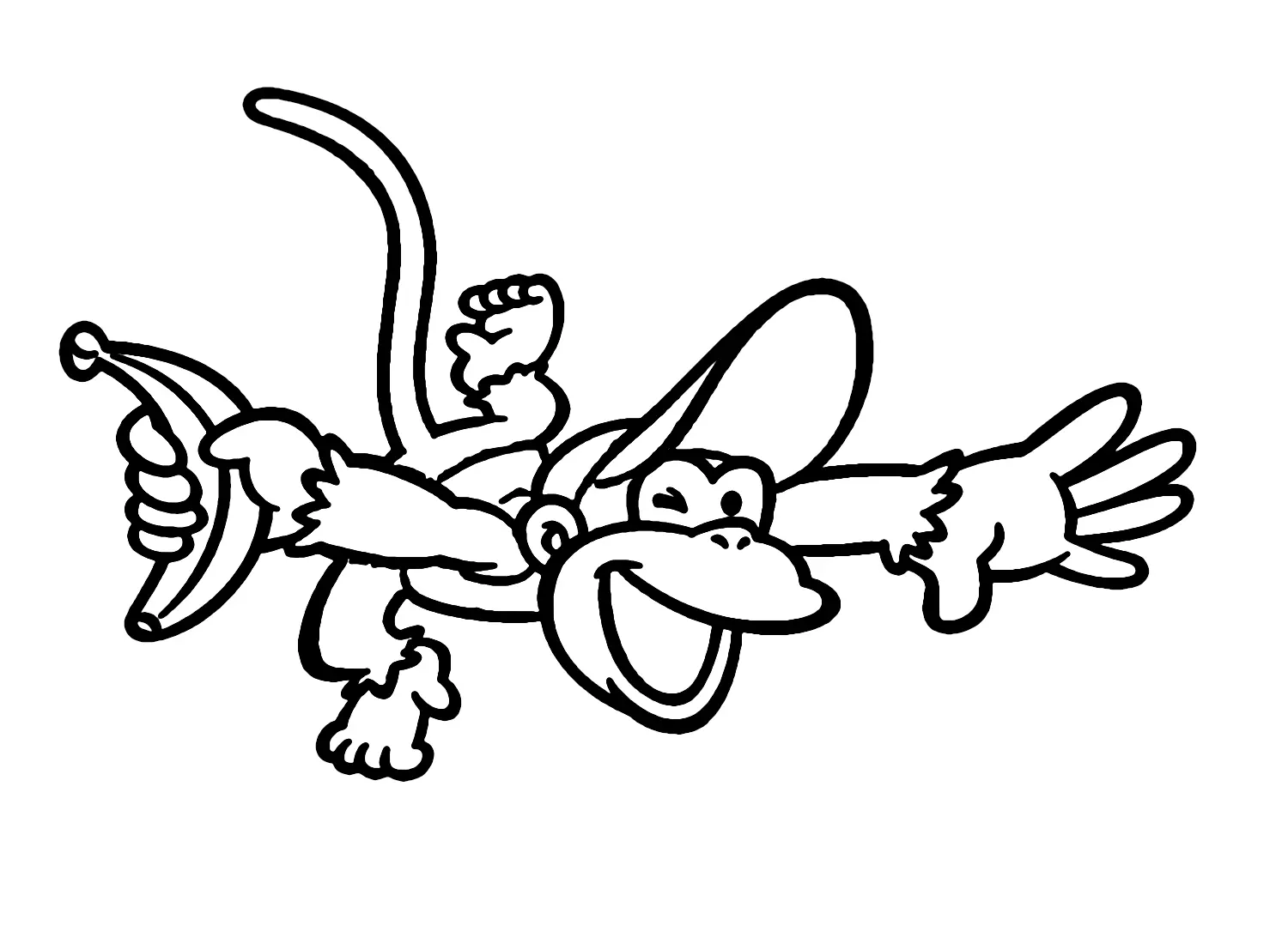 Desenhos de Diddy Kong Para Colorir 7
