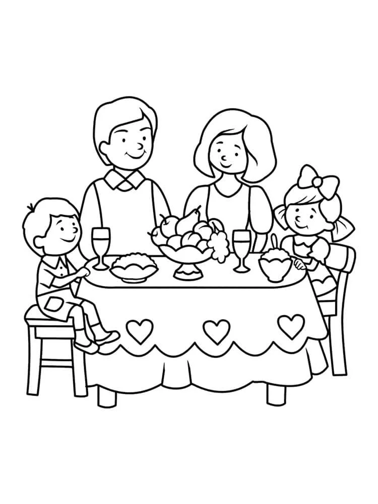 Desenhos de Sala de Jantar Para Colorir 14