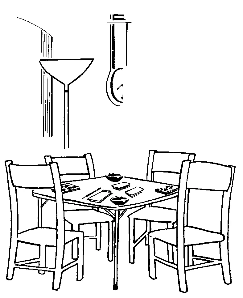 Desenhos de Sala de Jantar Para Colorir 19