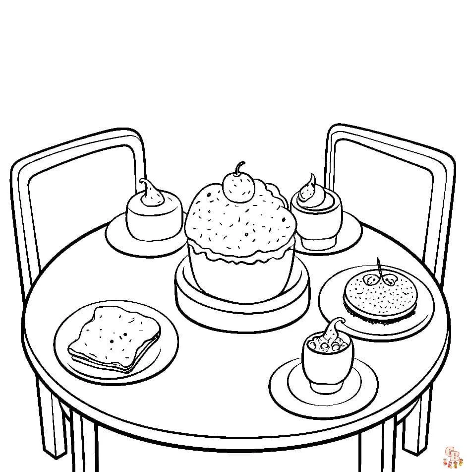 Desenhos de Sala de Jantar Para Colorir 4