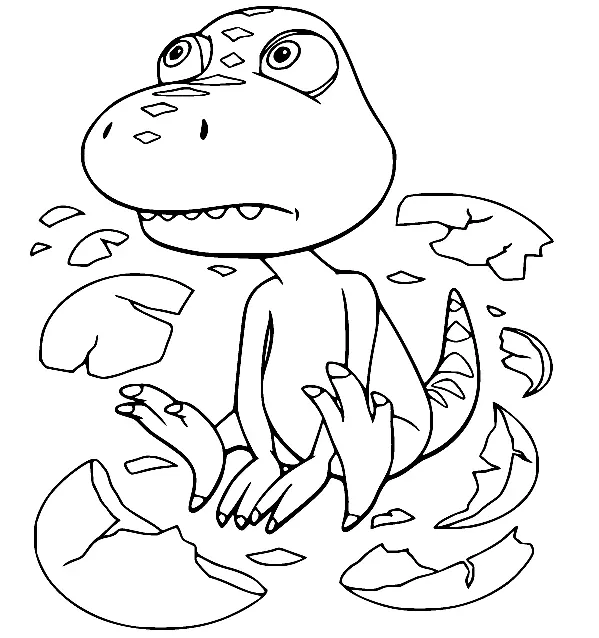 Tren Dinosaurios Para Colorear