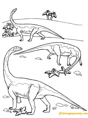 Diplodocus Para Colorear 2