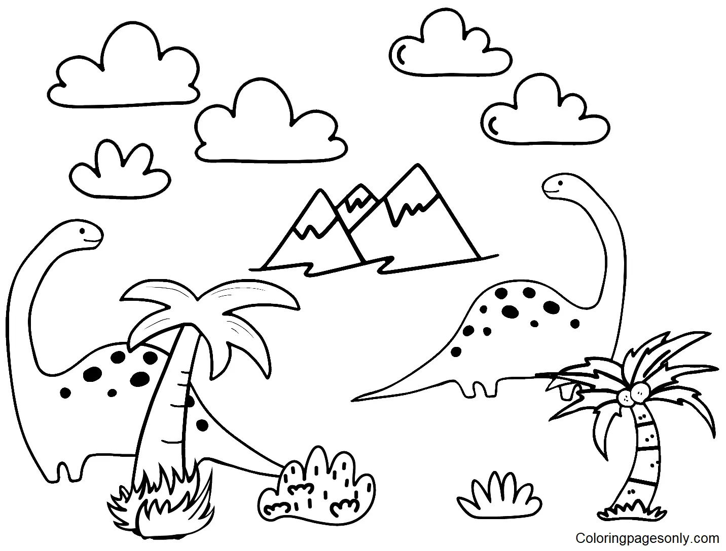 Diplodocus Para Colorear 26