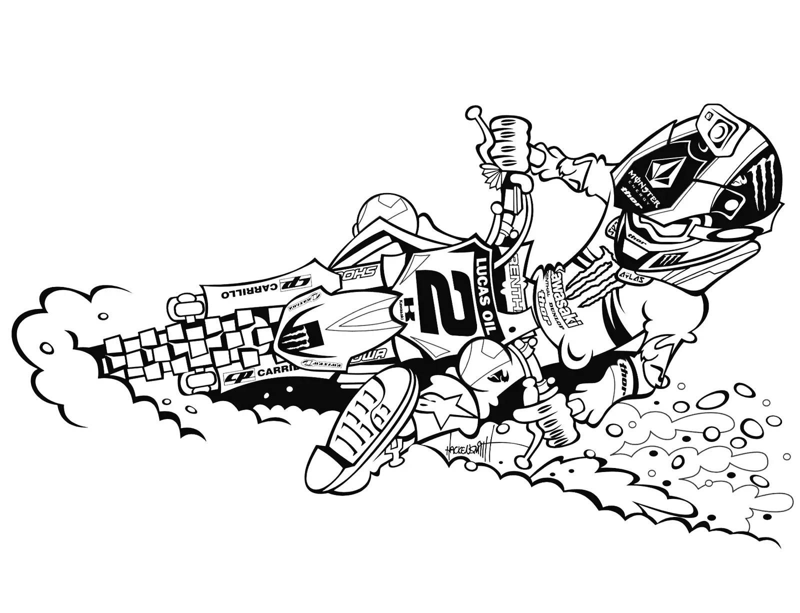 Dirt Bike Coloring Pages 14