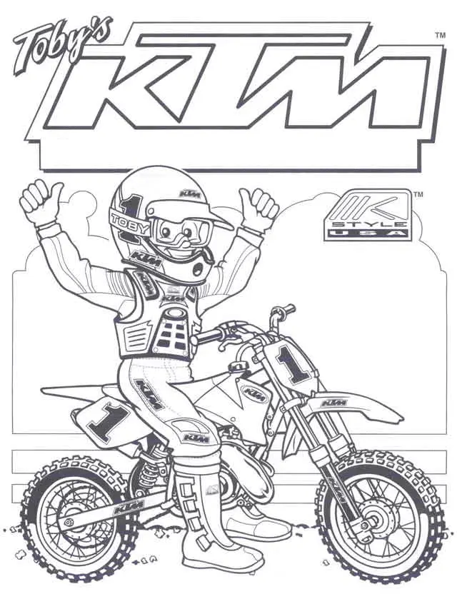 Dirt Bike Coloring Pages 2