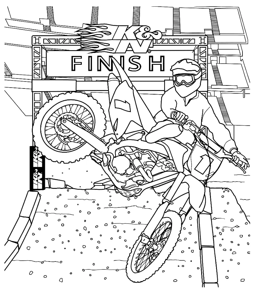 Dirt Bike Coloring Pages 8