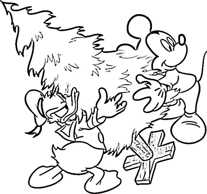 Disney Christmas Coloring Pages 1