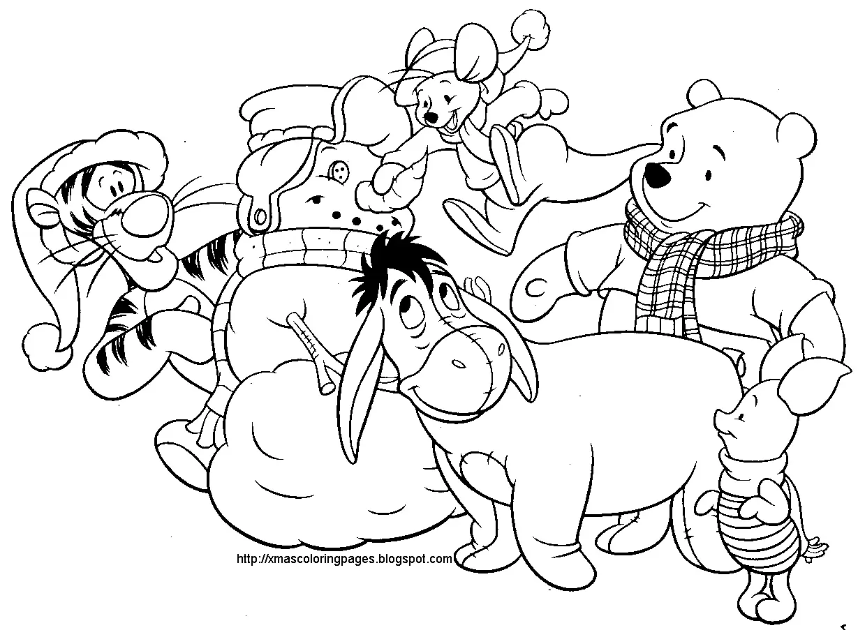 Disney Christmas Coloring Pages 12
