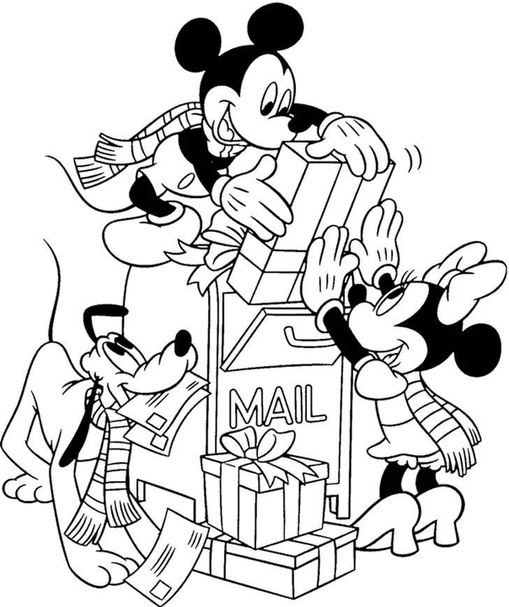 Disney Christmas Coloring Pages 2