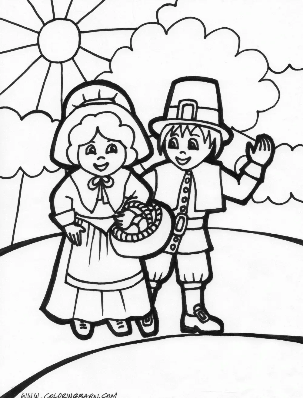 Desenhos de Acao de Gracas de Disney Para Colorir 25