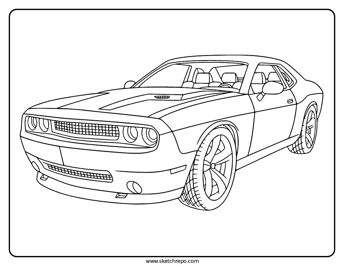 Dodge Hellcat Ausmalbilder 1