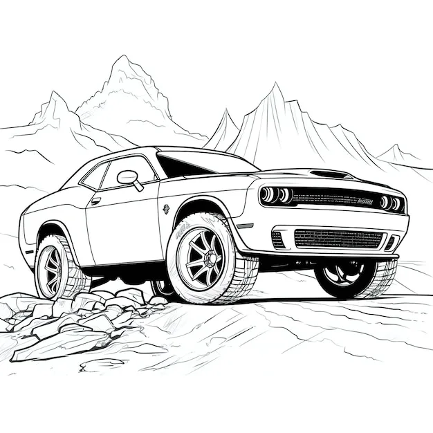 Dodge Hellcat Ausmalbilder 4