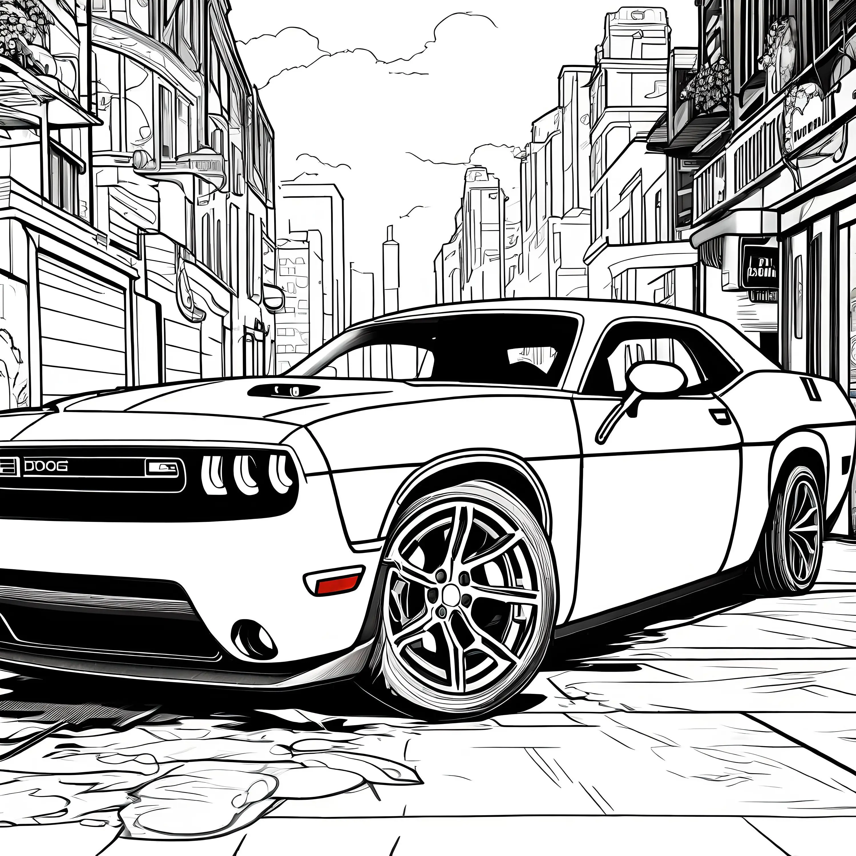 Dodge Hellcat Ausmalbilder 5