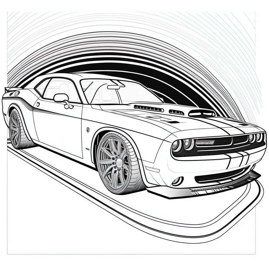 Dodge Hellcat Ausmalbilder 6