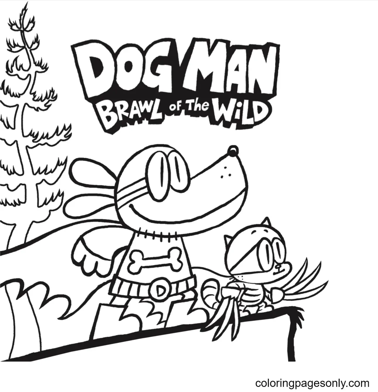 Dog Man Para Colorear 4