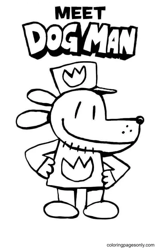 Dog Man Para Colorear 5