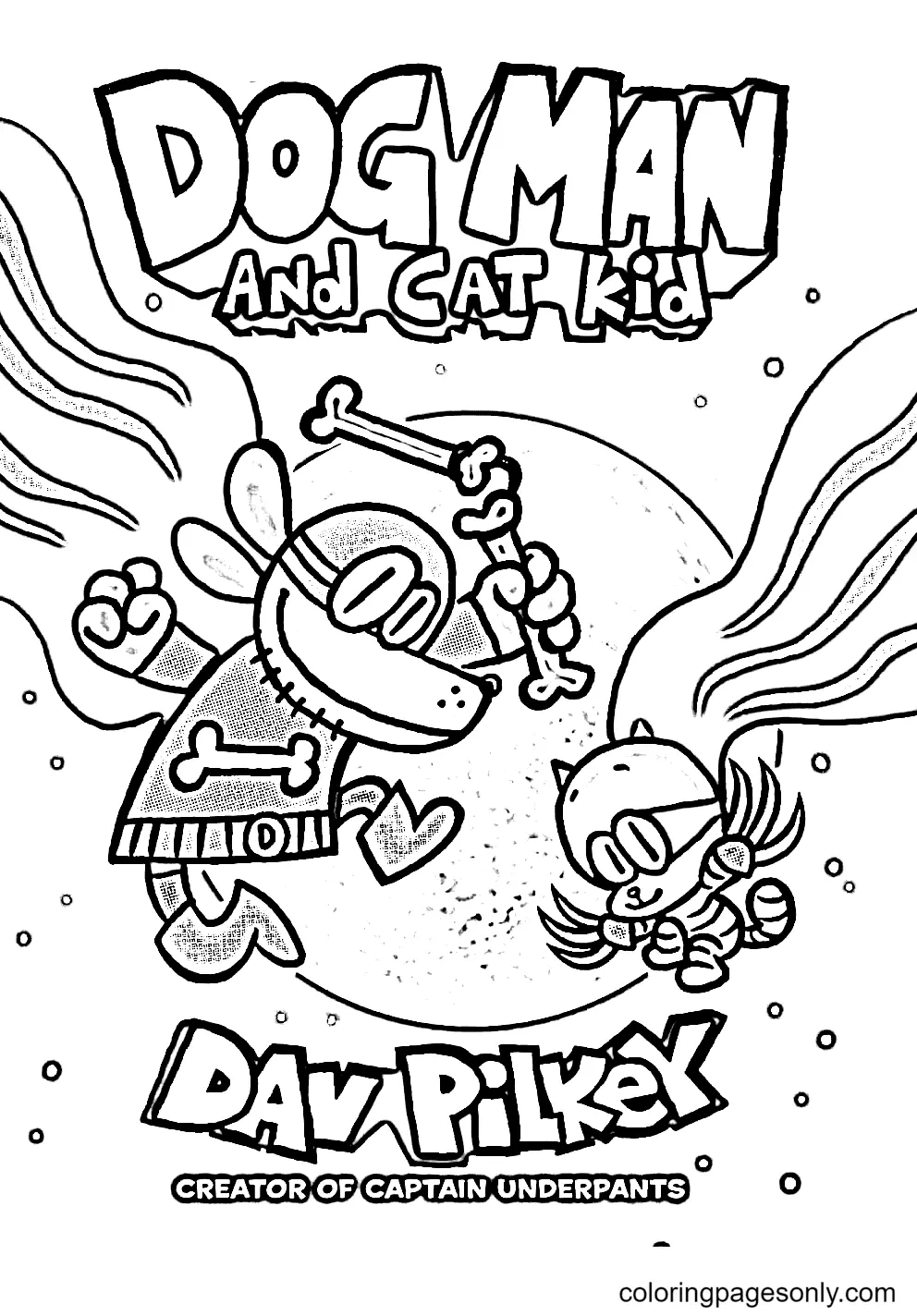 Dog Man Para Colorear 9