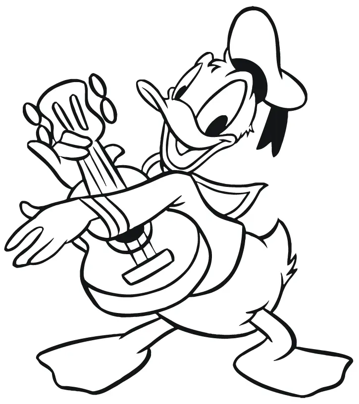Donald Duck Coloring Pages 12