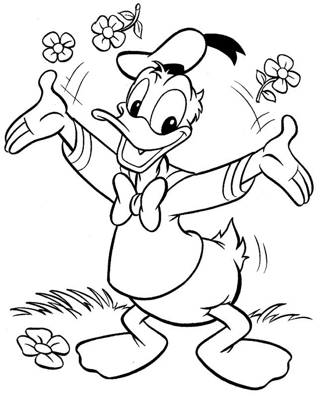 Donald Duck Coloring Pages 3