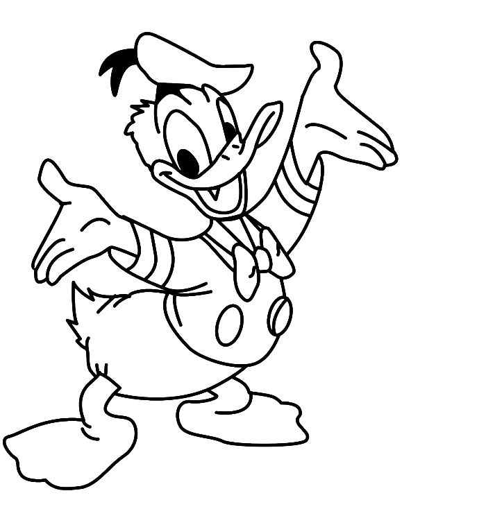 Donald Duck Coloring Pages 30