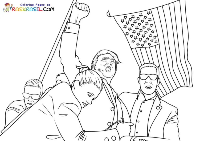 Donald Trump Para Colorir 2
