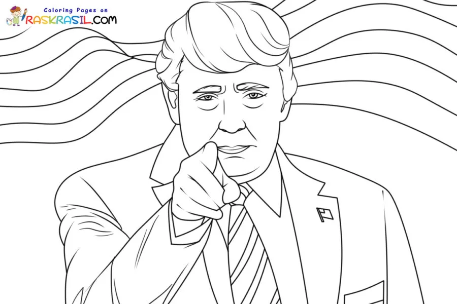 Donald Trump Para Colorir 1