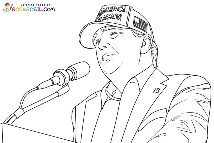 Donald Trump Para Colorir 2