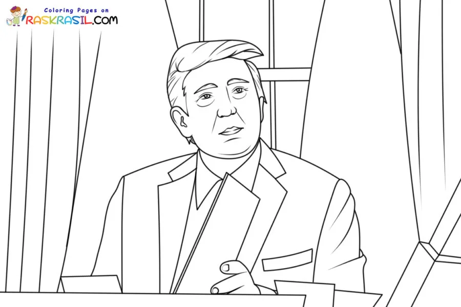 Donald Trump Para Colorir 7
