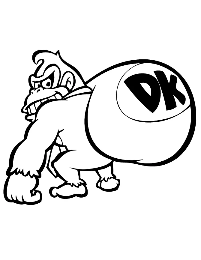 Donkey Kong Ausmalbilder 16