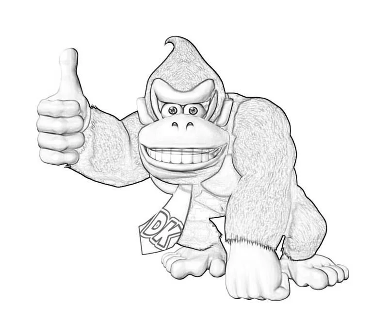 Donkey Kong Coloring Pages