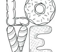 Donut Coloring Pages 5