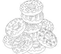 Donut Coloring Pages 9