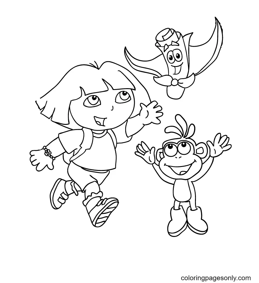 Dora The Explorer Coloring Pages 23