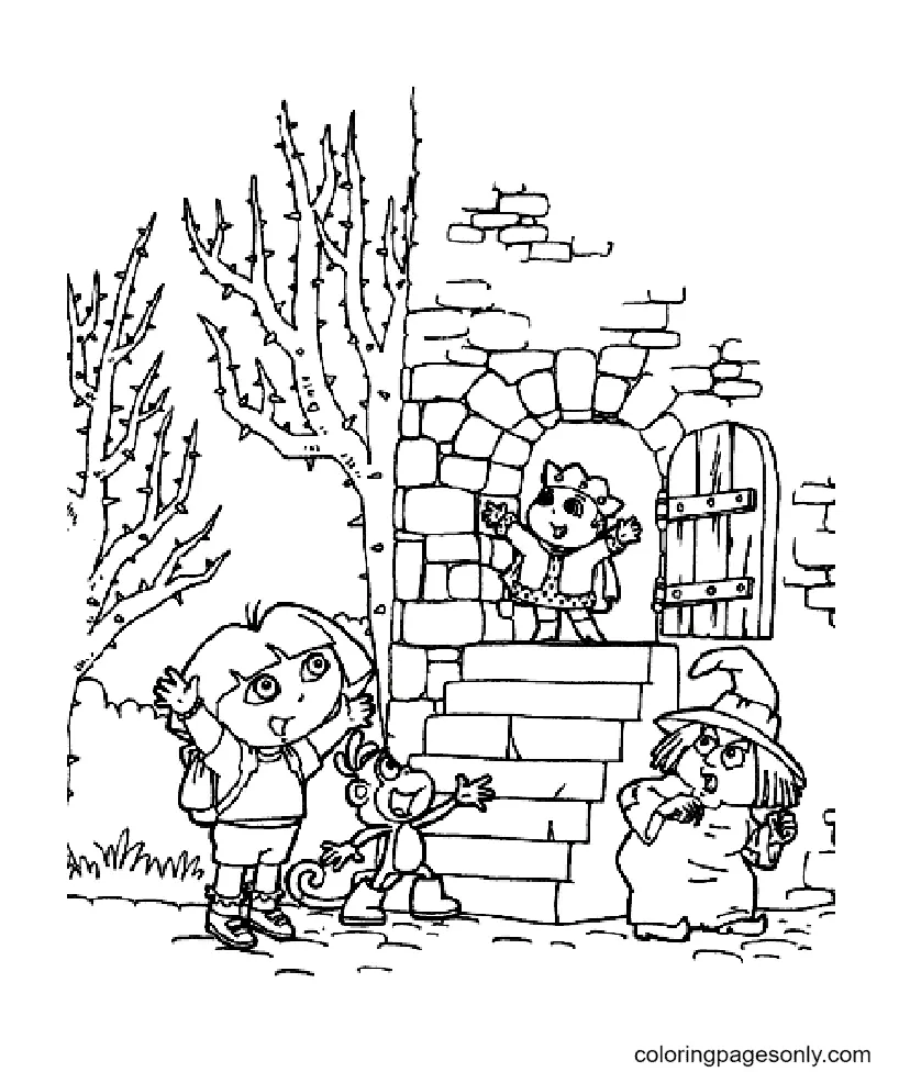 Dora The Explorer Coloring Pages 28