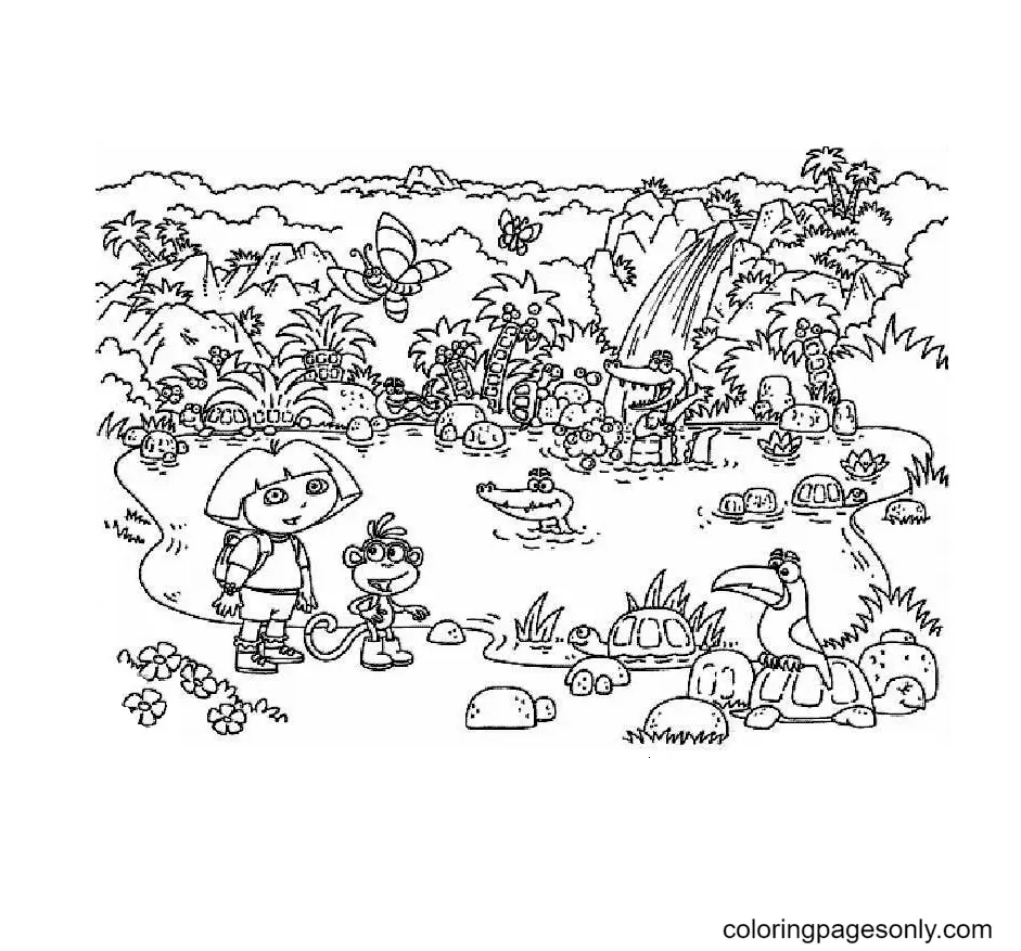 Dora The Explorer Coloring Pages 77