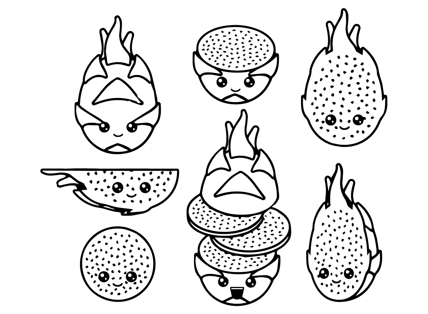 Desenhos de Pitaia Para Colorir 5