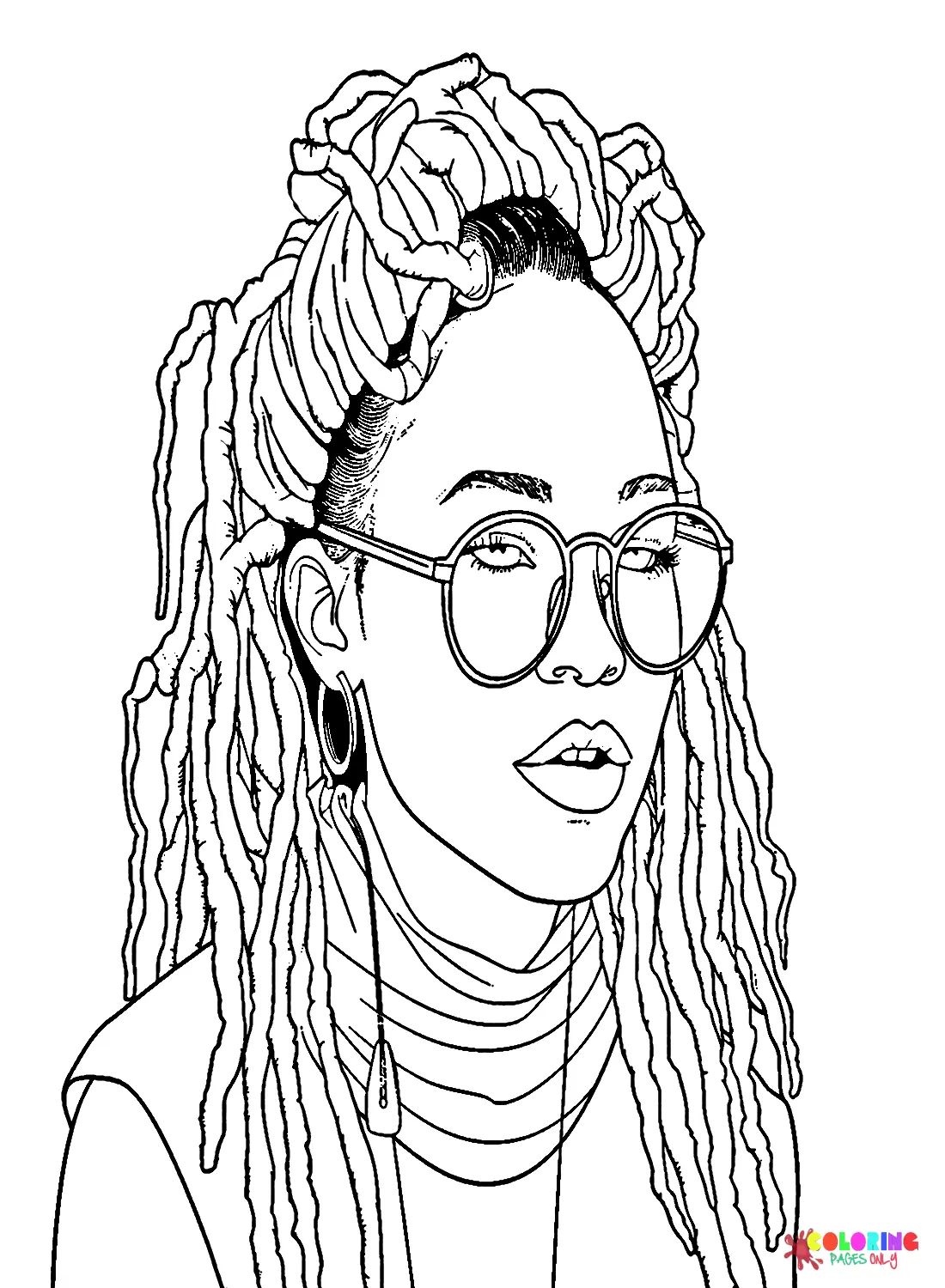 Dreadlocks Para Colorear 7
