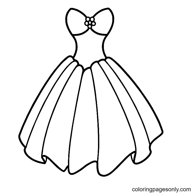 Dress Coloring Pages 1
